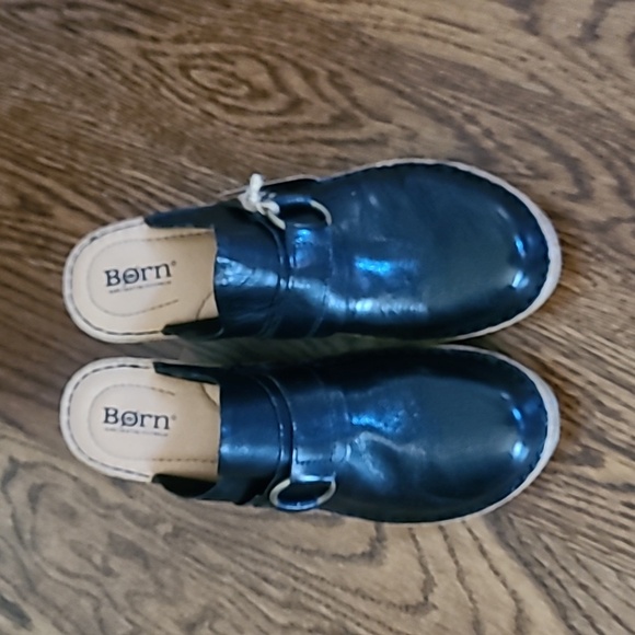 Born Nola leather platform clogs -10 - Picture 3 of 8